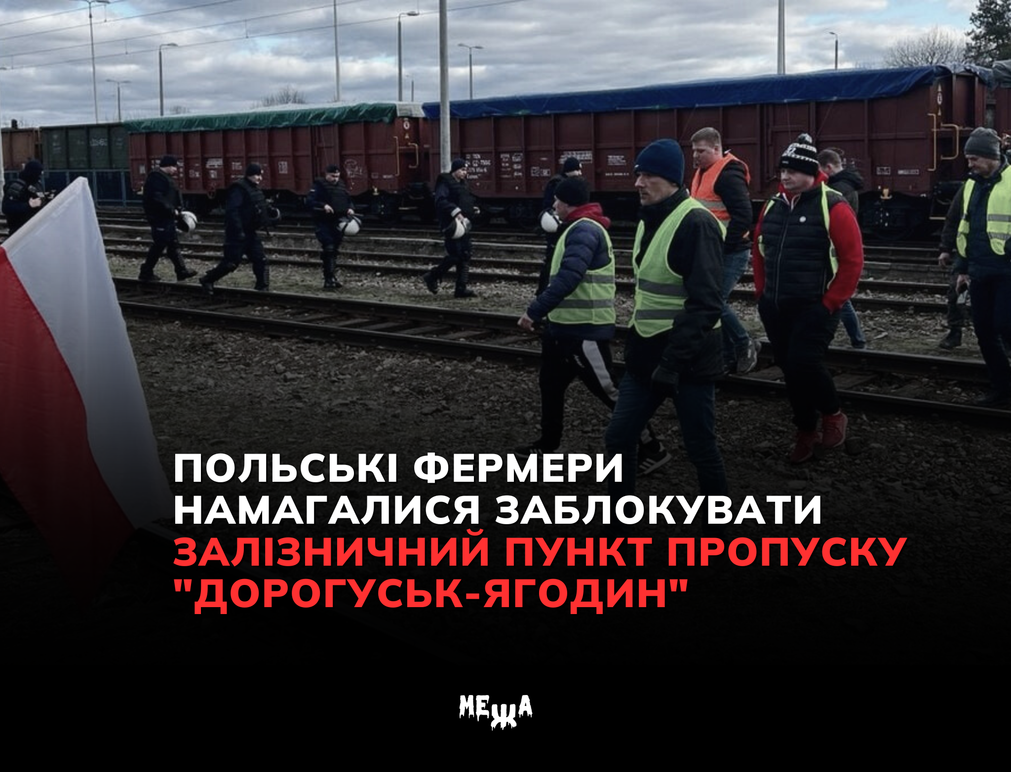 Польські фермери намагалися заблокувати залізничний пункт пропуску “Дорогуськ-Ягодин”