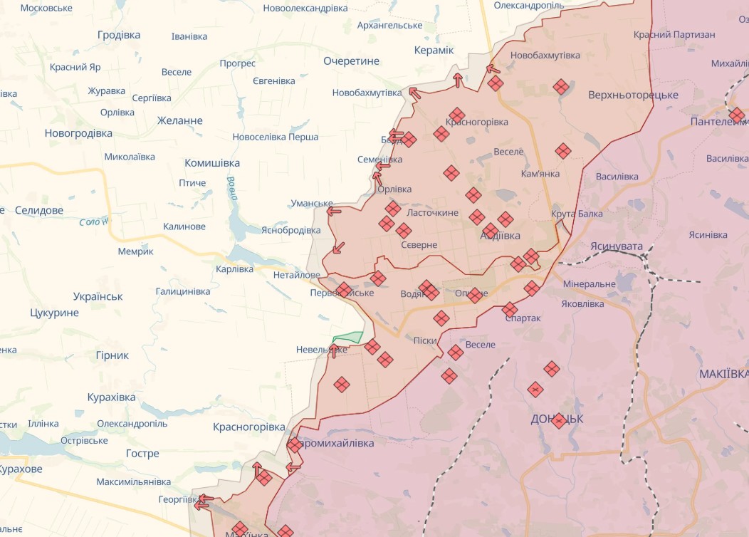 Ворог окупував Богданівку, що на Бахмутському напрямку — мапа DeepState