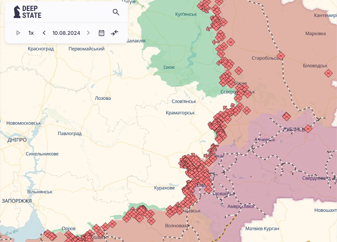 Ворог просунувся у Донецькій області: DeepState оновив мапу